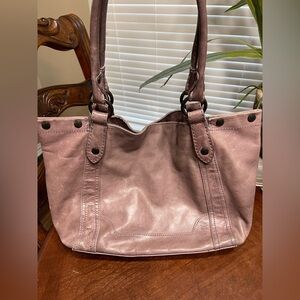 FRYE MELISSA satchel Pull-Up Leather Tote Carryall Shoulder Bag Shopper purse